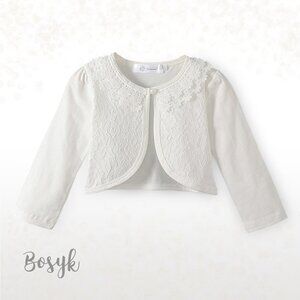 NEW - Toddler Girl White Lace Bolero Coat - Bolero for dress Toddler Girls